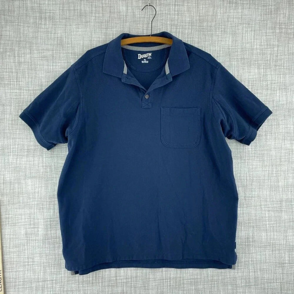 Duluth Trading Polo Shirt Mens XL Blue 4221 - Picture 1 of 7